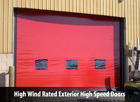 High Wind Rated Exterior High Speed Doors