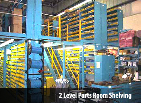 2-Level Parts Room Shelving