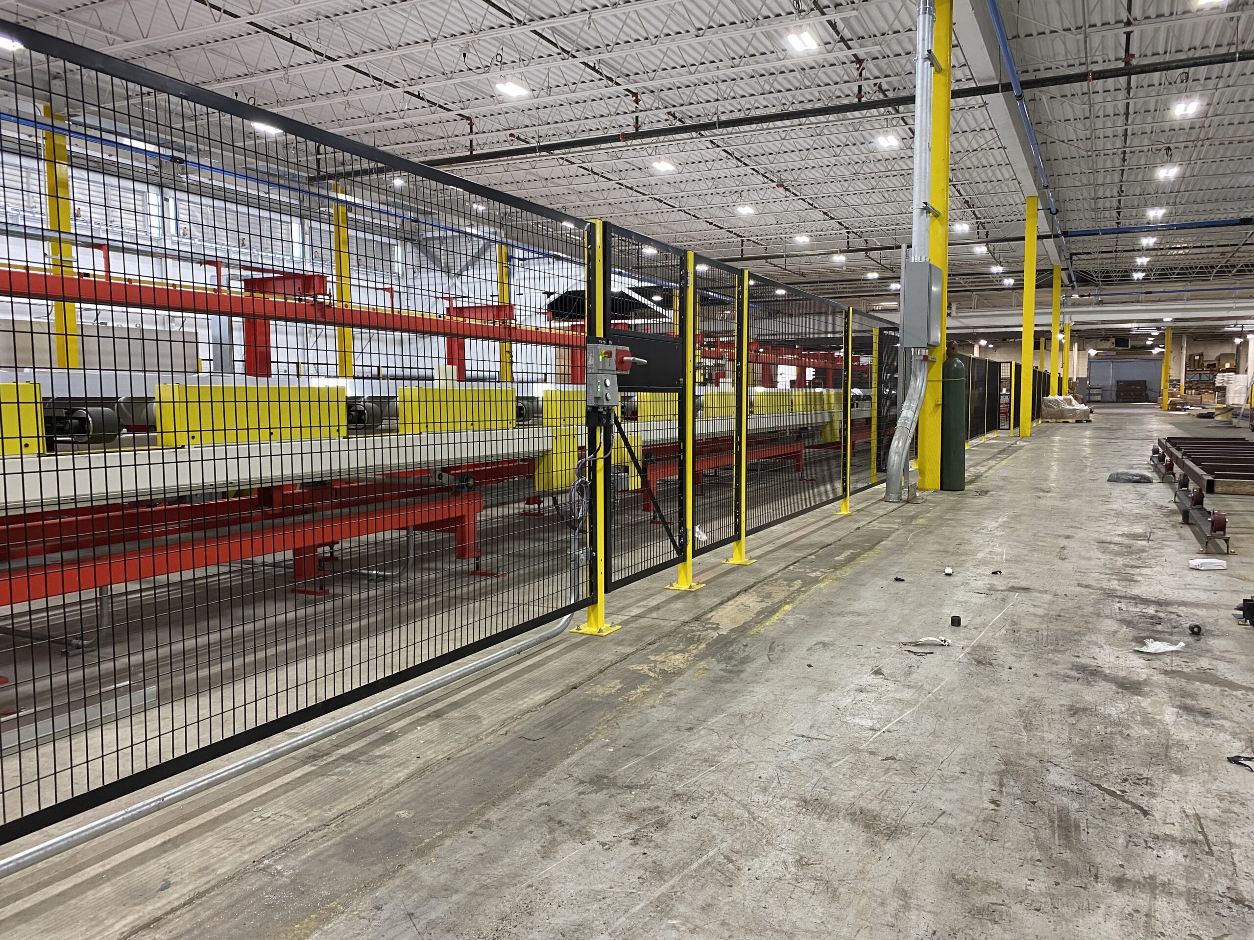 Machine Guarding Machine Guarding with Access Gate surrounding extrusion line